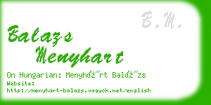 balazs menyhart business card